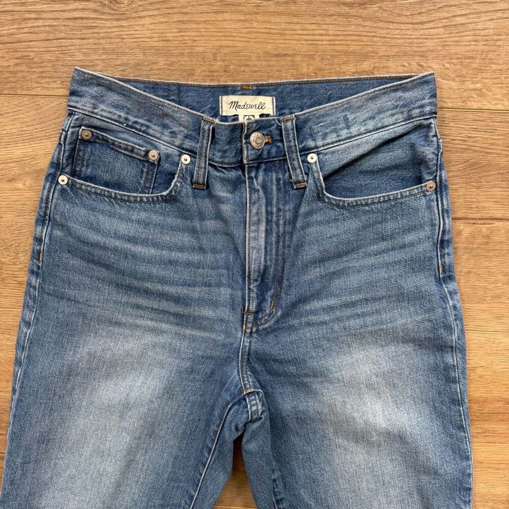 Madewell Perfect Vintage Straight Jeans Size 26 Blue High Rise Denim - Picture 6 of 8